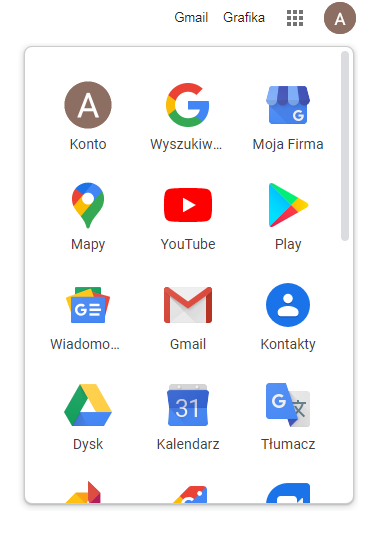 opcje, narzędzia Google